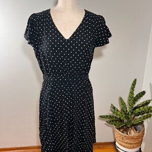NEW Old Navy Black & White Polka Dot Dress Cottagecore Size M